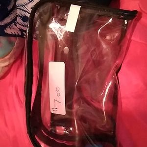 Clear makup bag on sale